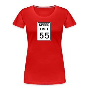 55 - Frauen Premium Bio T-Shirt - Rot - Vorne - Mia (176cm)