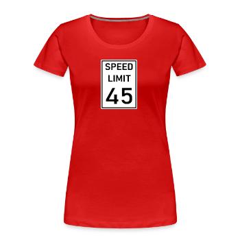 Limit - T-shirt bio Premium Femme - rouge - Devant - Mia (176cm)