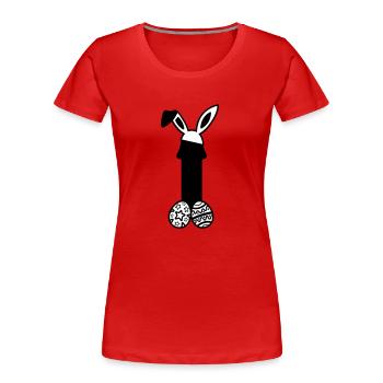 Easter penis - Women's Premium Organic T-Shirt - red - Front - Mia (176cm)