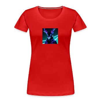 Fusion de rennes électriques - T-shirt bio Premium Femme - rouge - Devant - Mia (176cm)