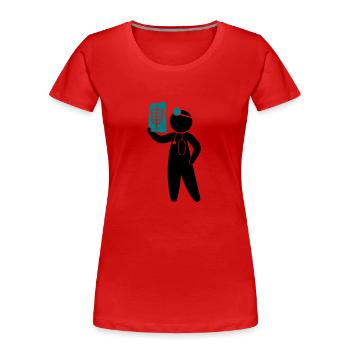Ein Arzt untersucht ein Röntgenbild - Frauen Premium Bio T-Shirt - Rot - Vorne - Mia (176cm)