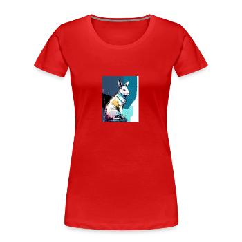 White Rabbit - Frauen Premium Bio T-Shirt - Rot - Vorne - Mia (176cm)
