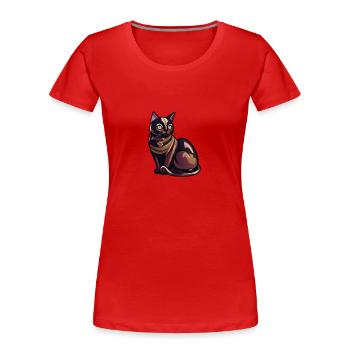 Chat luxueux (Collection d’animaux magiques) - T-shirt bio Premium Femme - rouge - Devant - Mia (176cm)