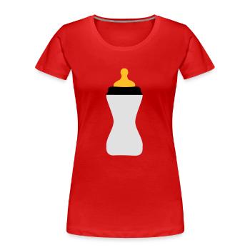 Babyflaschen - Frauen Premium Bio T-Shirt - Rot - Vorne - Mia (176cm)