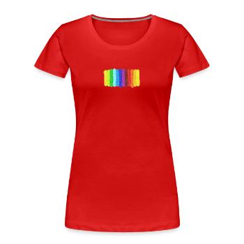 Je suis moi, je suis plusieurs - T-shirt bio Premium Femme - rouge - Devant - Mia (176cm)