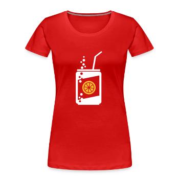 Limonade Dose - Frauen Premium Bio T-Shirt - Rot - Vorne - Mia (176cm)