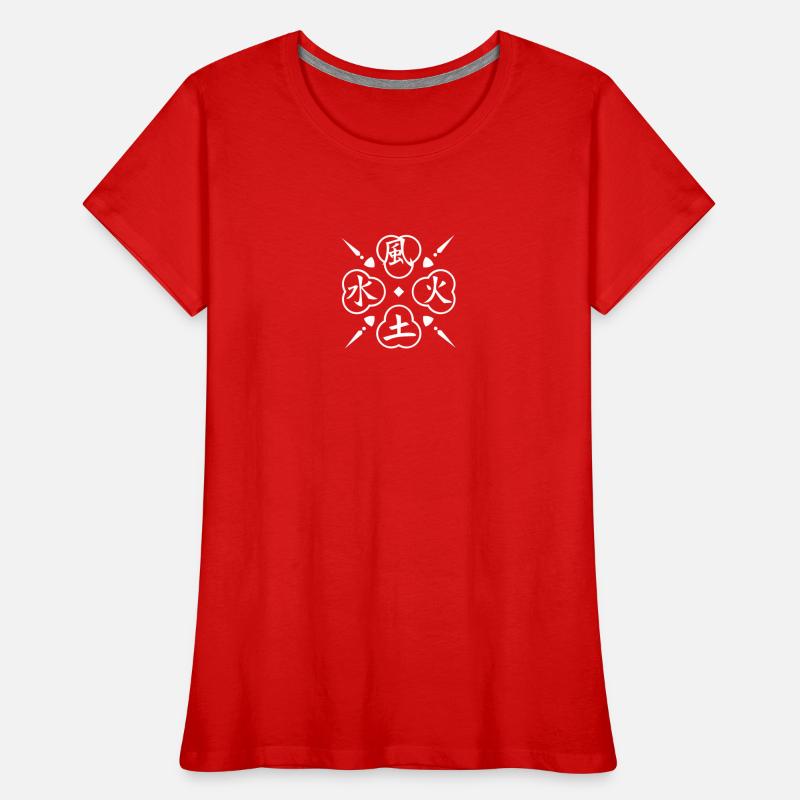 Vier Elemente / 4 elements (1c) Women's Premium Organic T-Shirt