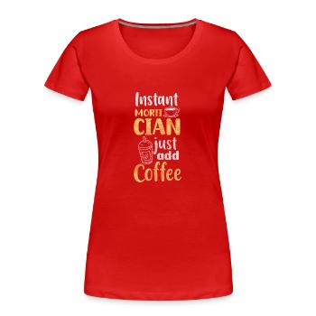 Bestattung Sarg Trauer - Frauen Premium Bio T-Shirt - Rot - Vorne - Mia (176cm)