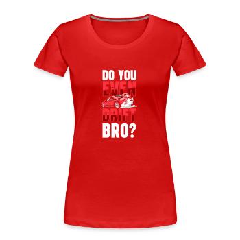 Drifting Donut Quer Schrauber - Frauen Premium Bio T-Shirt - Rot - Vorne - Mia (176cm)