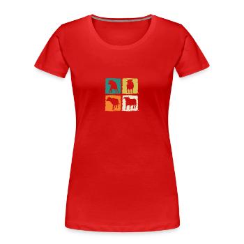 Büffel Rind Ochsen - Frauen Premium Bio T-Shirt - Rot - Vorne - Mia (176cm)