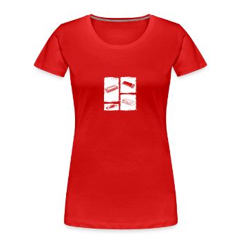 Harmonica Harmonica - T-shirt bio Premium Femme - rouge - Devant - Mia (176cm)