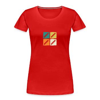 Harmonica Harmonica - T-shirt bio Premium Femme - rouge - Devant - Mia (176cm)