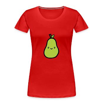 Pear - Women's Premium Organic T-Shirt - red - Front - Mia (176cm)
