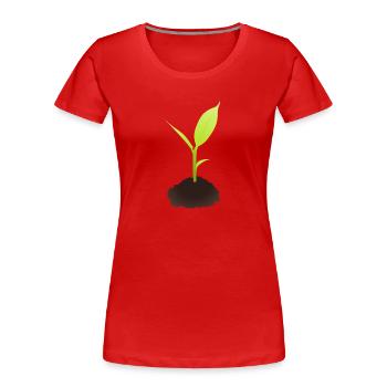 Spross Illustration - Frauen Premium Bio T-Shirt - Rot - Vorne - Mia (176cm)