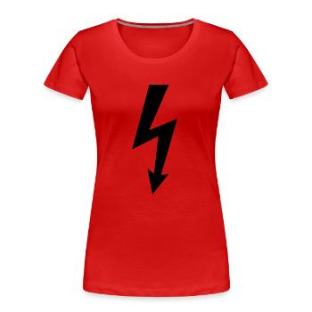 Blitz - Frauen Premium Bio T-Shirt - Rot - Vorne - Mia (176cm)