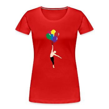 Balloon - T-shirt bio Premium Femme - rouge - Devant - Mia (176cm)
