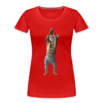 Bengalen - Frauen Premium Bio T-Shirt - Rot - Vorne - Mia (176cm)