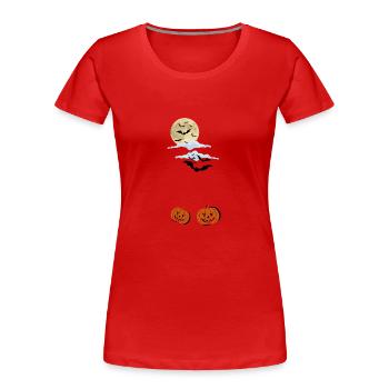 La veille d’Halloween - T-shirt bio Premium Femme - rouge - Devant - Mia (176cm)