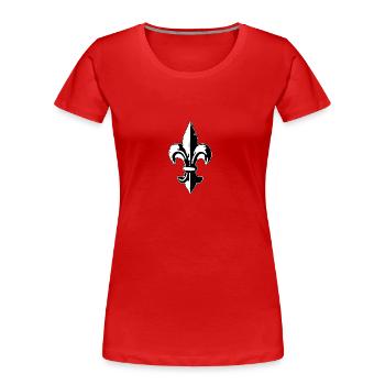 lilie-mini - Frauen Premium Bio T-Shirt - Rot - Vorne - Mia (176cm)