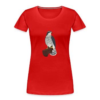 Habicht Falknerei Greifvogel Falkner - Frauen Premium Bio T-Shirt - Rot - Vorne - Mia (176cm)