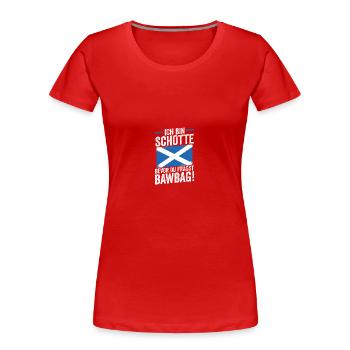 Schotten Schottisch Schottland - Frauen Premium Bio T-Shirt - Rot - Vorne - Mia (176cm)