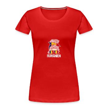 Romanians Romania - Women's Premium Organic T-Shirt - red - Front - Mia (176cm)