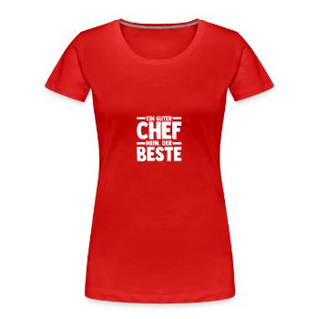 Teamleiter Gruppenleiter Teamchef Abteilungsleiter - Frauen Premium Bio T-Shirt - Rot - Vorne - Mia (176cm)