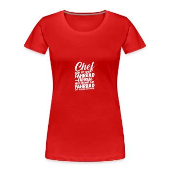 Teamleiter Gruppenleiter Teamchef Abteilungsleiter - Frauen Premium Bio T-Shirt - Rot - Vorne - Mia (176cm)