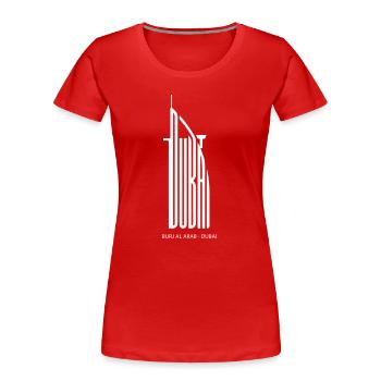 Dubai, VAE Capital Tour Touristen Emiratischer Urlaub - Frauen Premium Bio T-Shirt - Rot - Vorne - Mia (176cm)