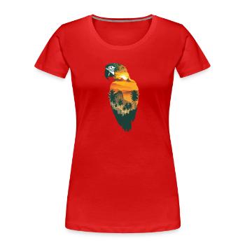 Papagei Vogel Ara Wildnis - Frauen Premium Bio T-Shirt - Rot - Vorne - Mia (176cm)
