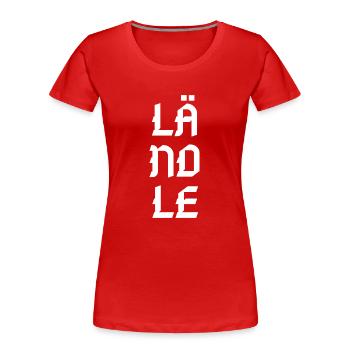 Ländle Vorarlberg Gsiberg - Frauen Premium Bio T-Shirt - Rot - Vorne - Mia (176cm)