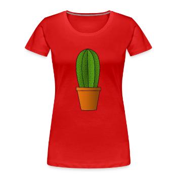 cactus kaktus kakteen cacti mexico mexiko56 - Frauen Premium Bio T-Shirt - Rot - Vorne - Mia (176cm)