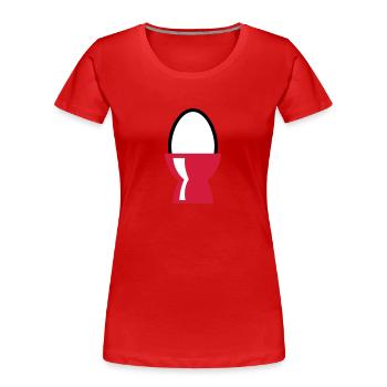 Ei - Frauen Premium Bio T-Shirt - Rot - Vorne - Mia (176cm)