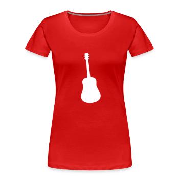 Guitar | Musical instrument | Volume | Musician - Women's Premium Organic T-Shirt - red - Front - Mia (176cm)