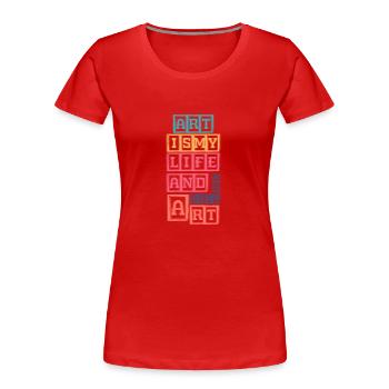 Maler Lackierer Ausbildung Handwerk - Frauen Premium Bio T-Shirt - Rot - Vorne - Mia (176cm)