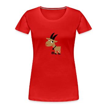 Goat - T-shirt bio Premium Femme - rouge - Devant - Mia (176cm)