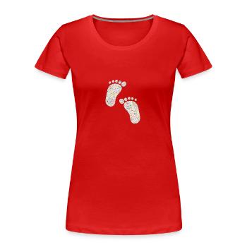 feet - Women's Premium Organic T-Shirt - red - Front - Mia (176cm)