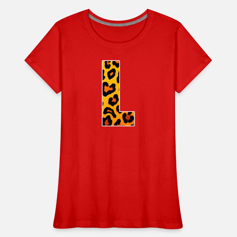 Leopard Print Eckdesign Frauen Premium Bio T-Shirt