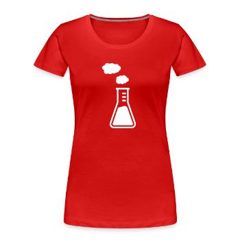 Reagenzglas - Frauen Premium Bio T-Shirt - Rot - Vorne - Mia (176cm)