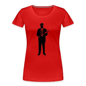 Ingenieur - Frauen Premium Bio T-Shirt - Rot - Vorne - Mia (176cm)
