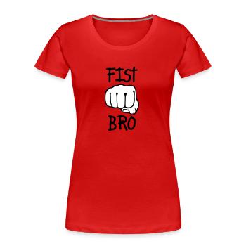 fist bro 2c - Frauen Premium Bio T-Shirt - Rot - Vorne - Mia (176cm)