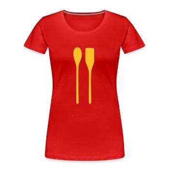 kochen - Frauen Premium Bio T-Shirt - Rot - Vorne - Mia (176cm)