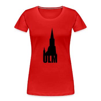 Ulm - Women's Premium Organic T-Shirt - red - Front - Mia (176cm)