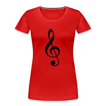Conception unique de t-shirt clef - T-shirt bio Premium Femme - rouge - Devant - Mia (176cm)
