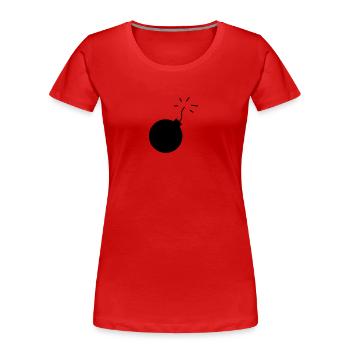 bombe - Frauen Premium Bio T-Shirt - Rot - Vorne - Mia (176cm)