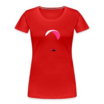 Parapente Cross Country - T-shirt bio Premium Femme - rouge - Devant - Mia (176cm)