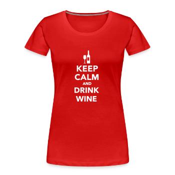 Wein - Frauen Premium Bio T-Shirt - Rot - Vorne - Mia (176cm)