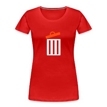 Poubelle - T-shirt bio Premium Femme - rouge - Devant - Mia (176cm)