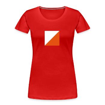 Orienteering - Women's Premium Organic T-Shirt - red - Front - Mia (176cm)
