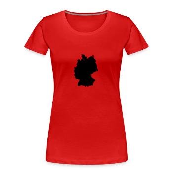 Germany - Frauen Premium Bio T-Shirt - Rot - Vorne - Mia (176cm)